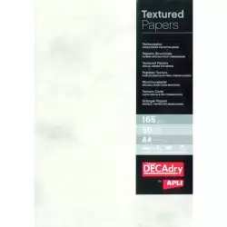 (PCL1681) APLI PAPEL TEXTURA MÁRMOL A4 165GR PACK 50H GRIS