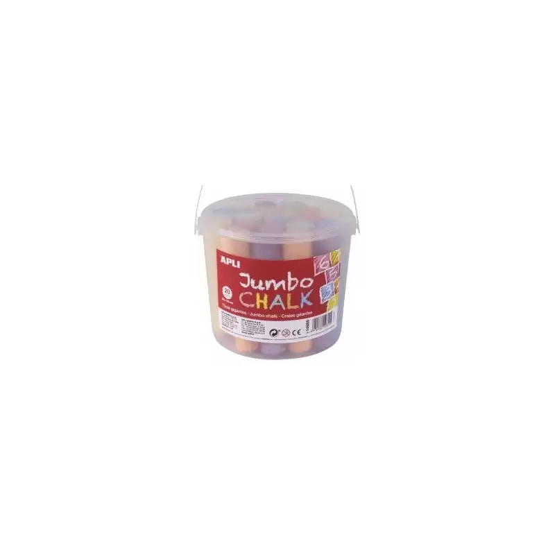 (14855) APLI TIZAS ANTIPOLVO COLORES SURTIDOS BOTE 20 UD