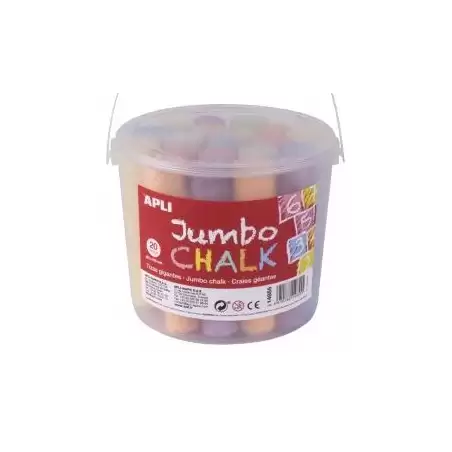 (14855) APLI TIZAS ANTIPOLVO COLORES SURTIDOS BOTE 20 UD