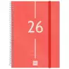 (742033026) FINOCAM AGENDA ESPIRAL YEAR E10-155X212MM SVV TAPA PP ROJO 2026