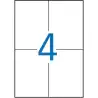 (01227) APLI ETIQUETAS ADHESIVAS 105X148MM LÁSER C/RECTOS 4 X 20H POLIÉSTER BLANCO