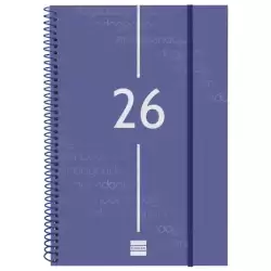 (742061026) FINOCAM AGENDA ESPIRAL YEAR E11-165X242MM SVV TAPA PP AZUL 2026