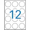(01244) APLI ETIQUETAS ADHESIVAS CIRCULARES Ø60MM INKJET/LÁSER 12 X 100H BLANCO