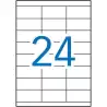 (01272) APLI ETIQUETAS ADHESIVAS 70X35MM INKJET/LÁSER C/RECTOS 24 X 100H BLANCO