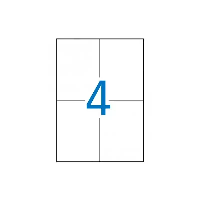 (01280) APLI ETIQUETAS ADHESIVAS 105X148MM INKJET/LÁSER C/RECTOS 4 X 100H BLANCO