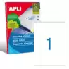 (01281) APLI ETIQUETAS ADHESIVAS 210X297MM INKJET/LÁSER C/RECTOS 1 X 100H BLANCO