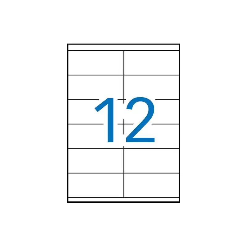 (01289) APLI ETIQUETAS ADHESIVAS 105X48MM INKJET/LÁSER C/RECTOS 12 X 100H BLANCO