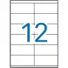 (01289) APLI ETIQUETAS ADHESIVAS 105X48MM INKJET/LÁSER C/RECTOS 12 X 100H BLANCO