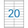 (01299) APLI ETIQUETAS ADHESIVAS 105X29MM INKJET/LÁSER C/RECTOS 20 X 100H BLANCO