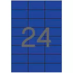 (01592) APLI ETIQUETAS ADHESIVAS 70X37MM INKJET/LÁSER C/RECTOS 24 X 20H AZUL