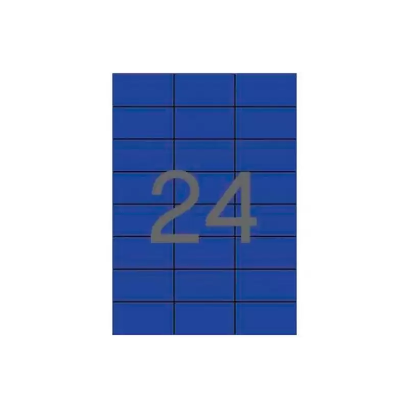 (01592) APLI ETIQUETAS ADHESIVAS 70X37MM INKJET/LÁSER C/RECTOS 24 X 20H AZUL