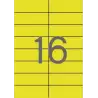 (01595) APLI ETIQUETAS ADHESIVAS 105X37MM INKJET/LÁSER C/RECTOS 16 X 20H AMARILLO FLUORESCENTE