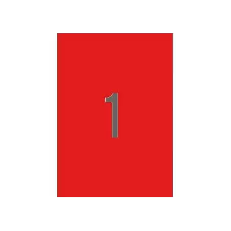 (01601) APLI ETIQUETAS ADHESIVAS 210X297MM INKJET/LÁSER C/RECTOS 1 X 20H ROJO