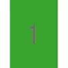 (01602) APLI ETIQUETAS ADHESIVAS 210X297MM INKJET/LÁSER C/RECTOS 1 X 20H VERDE