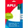 (01641) APLI ETIQUETAS ADHESIVAS 19X40MM ESCRITURA MANUAL C/ROMOS 20 X 10H BLANCO