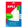 (01642) APLI ETIQUETAS ADHESIVAS 20X50MM  ESCRITURA MANUAL C/ROMOS 15 X 10H BLANCO