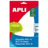 (01645) APLI ETIQUETAS ADHESIVAS 24X24MM ESCRITURA MANUAL C/ROMOS 24 X 10H BLANCO