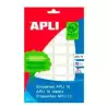 (01646) APLI ETIQUETAS ADHESIVAS 25X40MM ESCRITURA MANUAL C/ROMOS 16 X 10H BLANCO