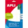 (01651) APLI ETIQUETAS ADHESIVAS 34X67MM ESCRITURA MANUAL C/ROMOS 6 X 10H BLANCO