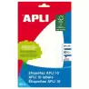 (01652) APLI ETIQUETAS ADHESIVAS 36X40MM ESCRITURA MANUAL C/ROMOS 12 X 10H BLANCO