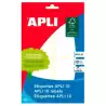 (01655) APLI ETIQUETAS ADHESIVAS 40X75MM ESCRITURA MANUAL C/ROMOS 4 X 10H BLANCO