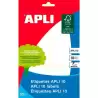 (01660) APLI ETIQUETAS ADHESIVAS 53X100MM ESCRITURA MANUAL C/ROMOS 3 X 10H BLANCO