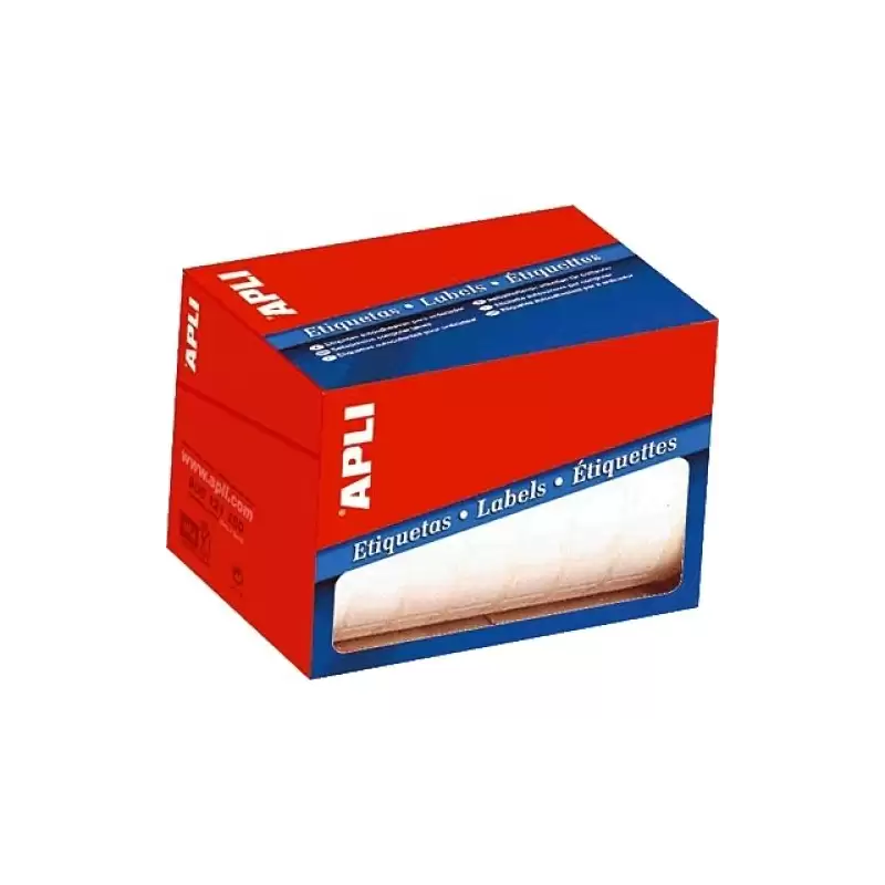 (01690) APLI ETIQUETAS PARA PRECIOS 25X40MM ESCRITURA MANUAL C/ROMOS ROLLO DE 1600 BLANCO