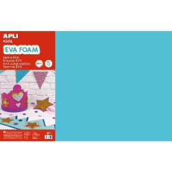(12764) APLI GOMA EVA 40X60CM GROSOR 2MM PAZUL CLARO PACK 5 UD