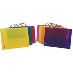 (30100530) GRAFOPLÁS MALETÍN PORTADOCUMENTOS COLORGRAF C/ASA ABATIBLE Y CIERRE CON BROCHE FOLIO PP TRANSLÚCIDO AZUL