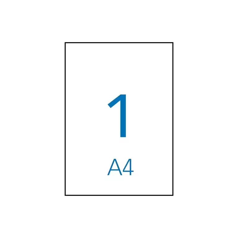 (01788) APLI ETIQUETAS ADHESIVAS 210X297MM INKJET/LÁSER C/RECTOS 1 X 500H BLANCO