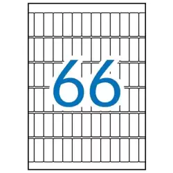 (01861) APLI ETIQUETAS ADHESIVAS 12X30MM MANUAL/IMPRESIÓN C/ROMOS 66 X 15H A5 BLANCO