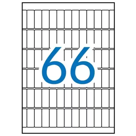 (01861) APLI ETIQUETAS ADHESIVAS 12X30MM MANUAL/IMPRESIÓN C/ROMOS 66 X 15H A5 BLANCO