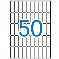 (01862) APLI ETIQUETAS ADHESIVAS 13X40MM MANUAL/IMPRESIÓN C/ROMOS 50 X 15H A5 BLANCO