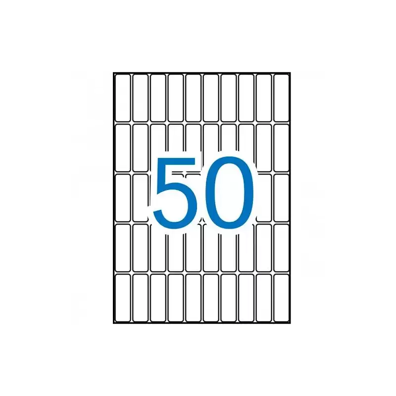 (01862) APLI ETIQUETAS ADHESIVAS 13X40MM MANUAL/IMPRESIÓN C/ROMOS 50 X 15H A5 BLANCO