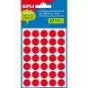 (02057) APLI ETIQUETAS ADHESIVAS CIRCULARES Ø13MM ESCRITURA MANUAL 35 X 5H ROJO