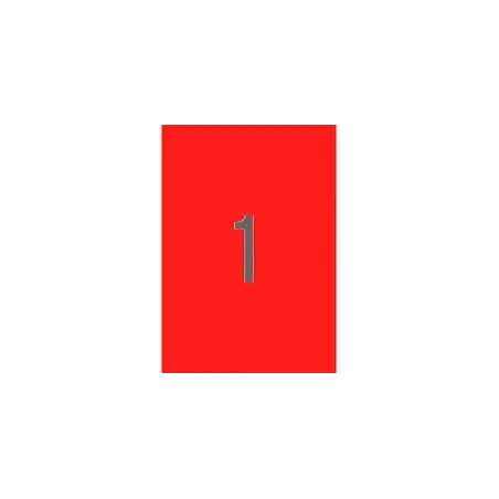 (02880) APLI ETIQUETAS ADHESIVAS 210X297MM LÁSER C/RECTOS 1 X 20H ROJO FLUORESCENTE