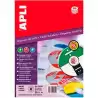 (02899) APLI ETIQUETAS ADHESIVAS PARA CD-DVD TAMAÑO CLÁSICO INKJET/LÁSER 2 X 25H DORSO OPACO