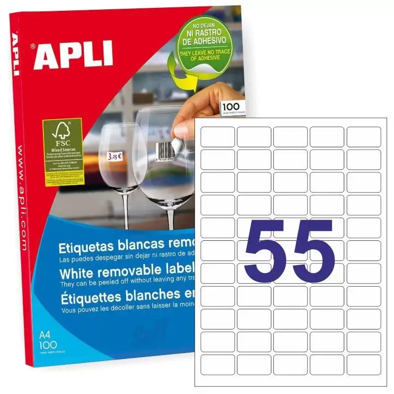 (03051) APLI ETIQUETAS REMOVIBLES 36