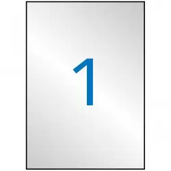 (10071) APLI ETIQUETAS ADHESIVAS METALIZADAS 210X297MM LÁSER C/RECTOS 1 X 20H PLATA