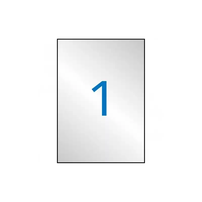 (10071) APLI ETIQUETAS ADHESIVAS METALIZADAS 210X297MM LÁSER C/RECTOS 1 X 20H PLATA
