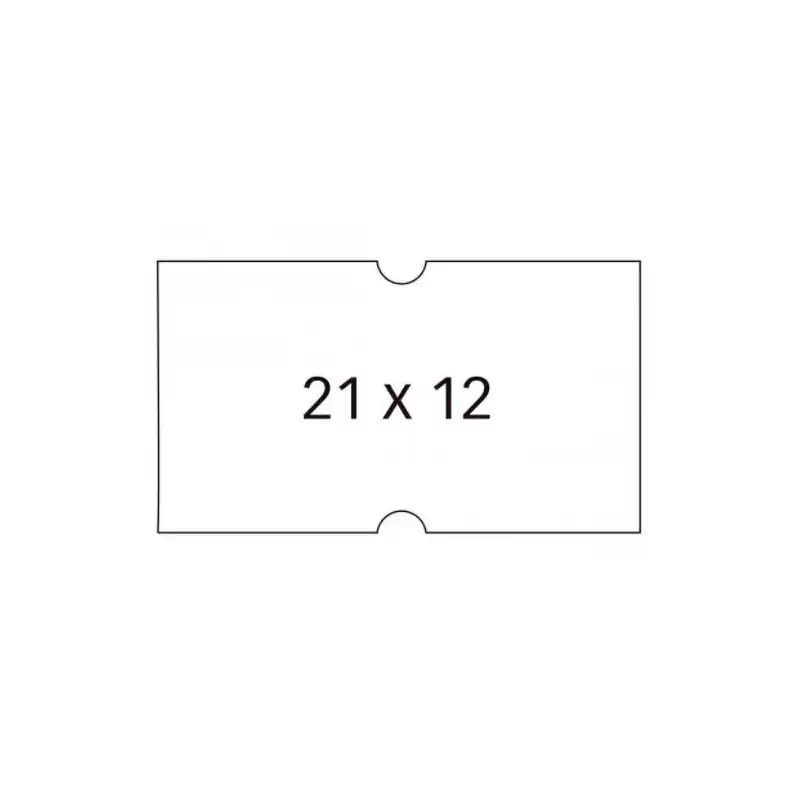 (100910) APLI ETIQUETAS PARA ETIQUETADORA DE PRECIOS 21X12MM C/RECTOS 6 ROLLOS DE 1000 BLANCO