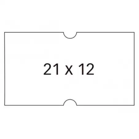 (100910) APLI ETIQUETAS PARA ETIQUETADORA DE PRECIOS 21X12MM C/RECTOS 6 ROLLOS DE 1000 BLANCO