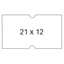 (100911) APLI ETIQUETAS REMOVIBLES PARA ETIQUETADORA DE PRECIOS 21X12MM C/RECTOS 6 ROLLOS DE 1000 BLANCO