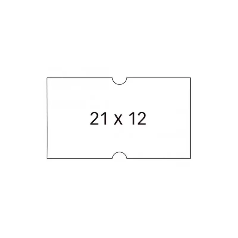 (100911) APLI ETIQUETAS REMOVIBLES PARA ETIQUETADORA DE PRECIOS 21X12MM C/RECTOS 6 ROLLOS DE 1000 BLANCO
