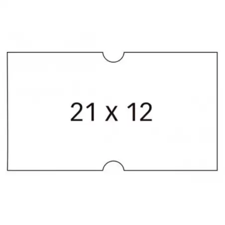 (100911) APLI ETIQUETAS REMOVIBLES PARA ETIQUETADORA DE PRECIOS 21X12MM C/RECTOS 6 ROLLOS DE 1000 BLANCO