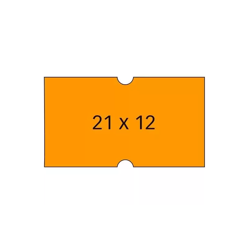 (100912) APLI ETIQUETAS PARA ETIQUETADORA DE PRECIOS  21X12MM C/RECTOS 6 ROLLOS DE 1000 NARANJA