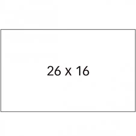 (100917) APLI ETIQUETAS PARA ETIQUETADORA DE PRECIOS 26X16MM C/RECTOS 6 ROLLOS DE 1000 BLANCO