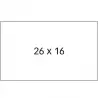 (100917) APLI ETIQUETAS PARA ETIQUETADORA DE PRECIOS 26X16MM C/RECTOS 6 ROLLOS DE 1000 BLANCO