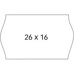 (100922) APLI ETIQUETAS PARA ETIQUETADORA DE PRECIOS 26X16MM C/SINUSOIDAL 6 ROLLOS DE 1000 BLANCO