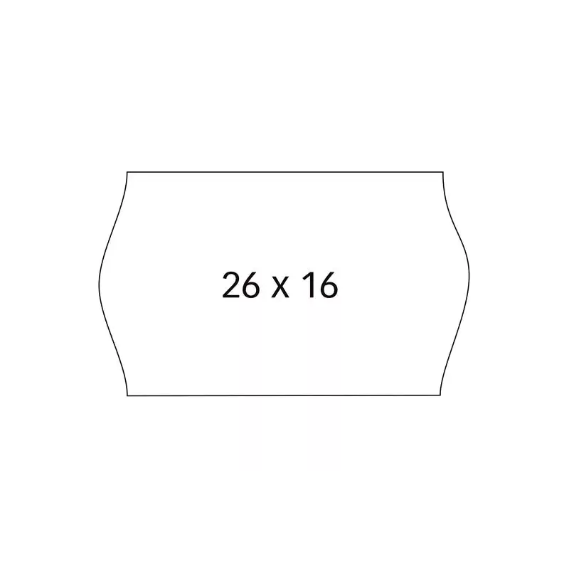 (100922) APLI ETIQUETAS PARA ETIQUETADORA DE PRECIOS 26X16MM C/SINUSOIDAL 6 ROLLOS DE 1000 BLANCO